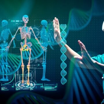 Digital,Healthcare,And,Medical,Remote,Doctor,Technology,Concept,Ai,Metaverse Artificial intelligence analyzing medical diagnostics data for healthcare applications