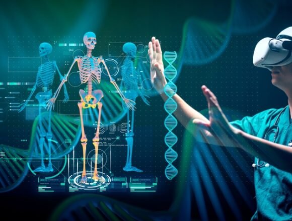 Digital,Healthcare,And,Medical,Remote,Doctor,Technology,Concept,Ai,Metaverse Artificial intelligence analyzing medical diagnostics data for healthcare applications