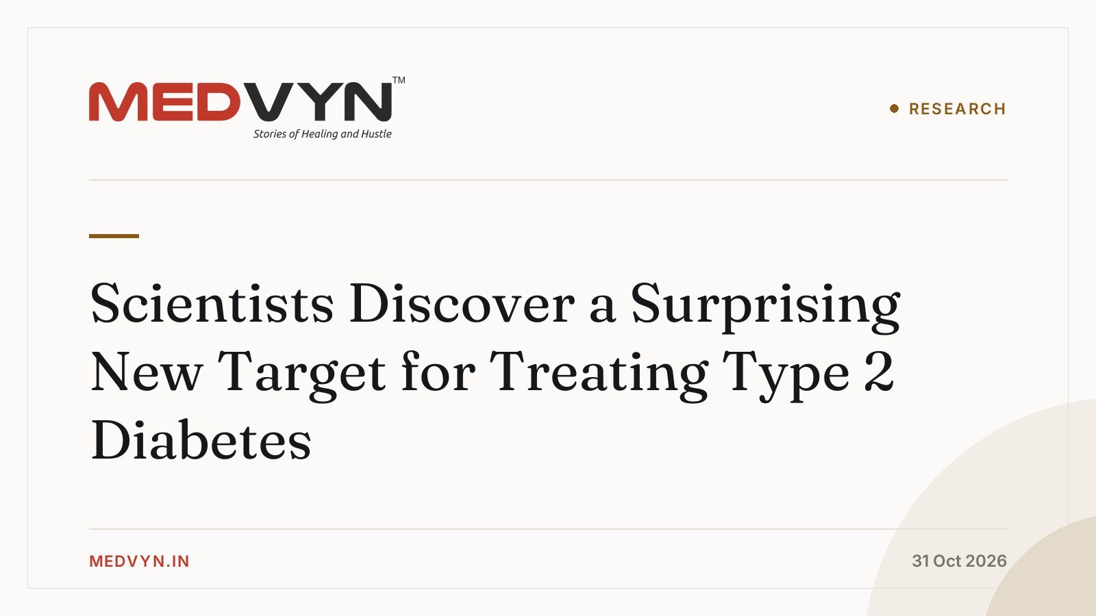 Scientists Discover a Surprising New Target for Treating Type 2 Diabetes